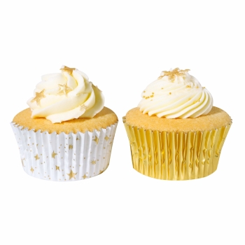 Cupcake Baking Cases - Golden Stars